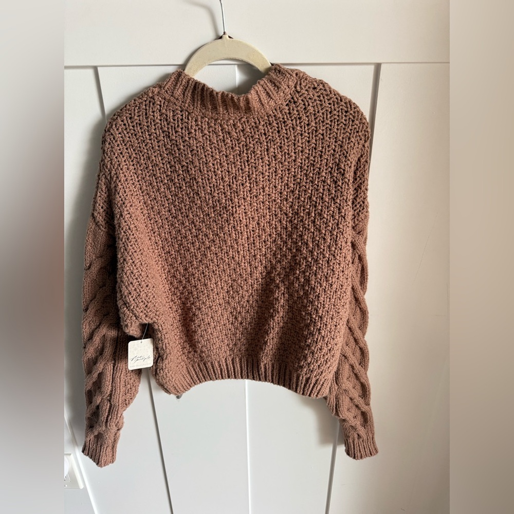 NWT Free People Bonfire CableKnit Cardigan - Picture 4 of 13